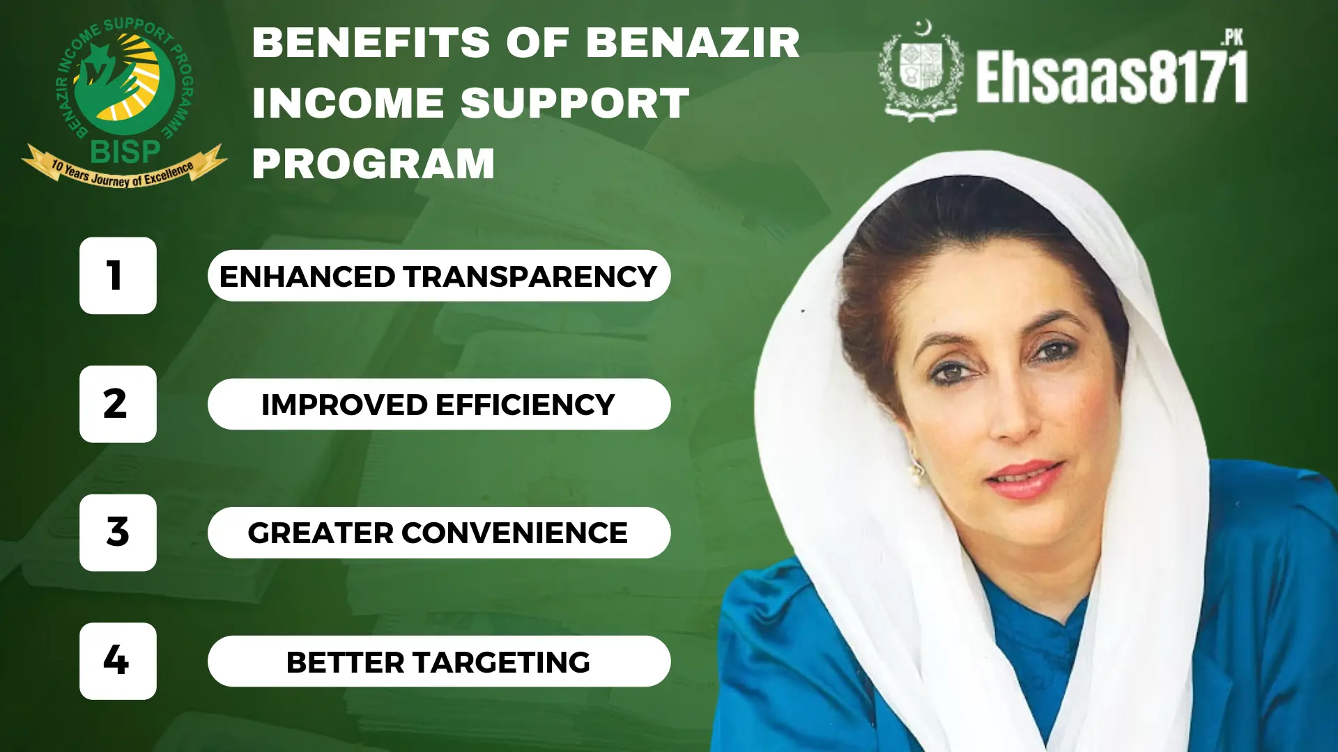 Benefits of Benazir Income Support Program New Payment System