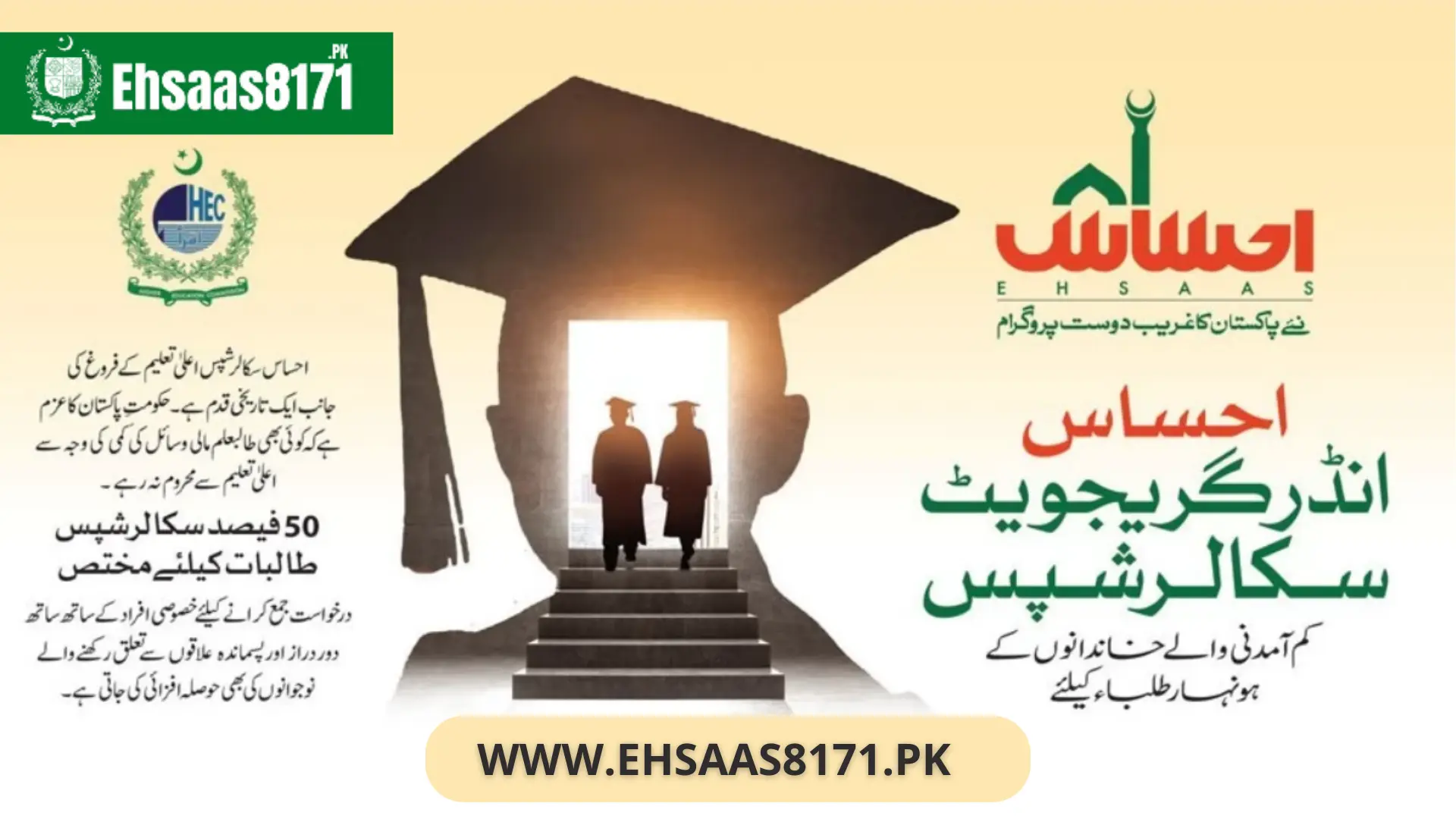 Ehsaas scholarship program in undergraduate level
