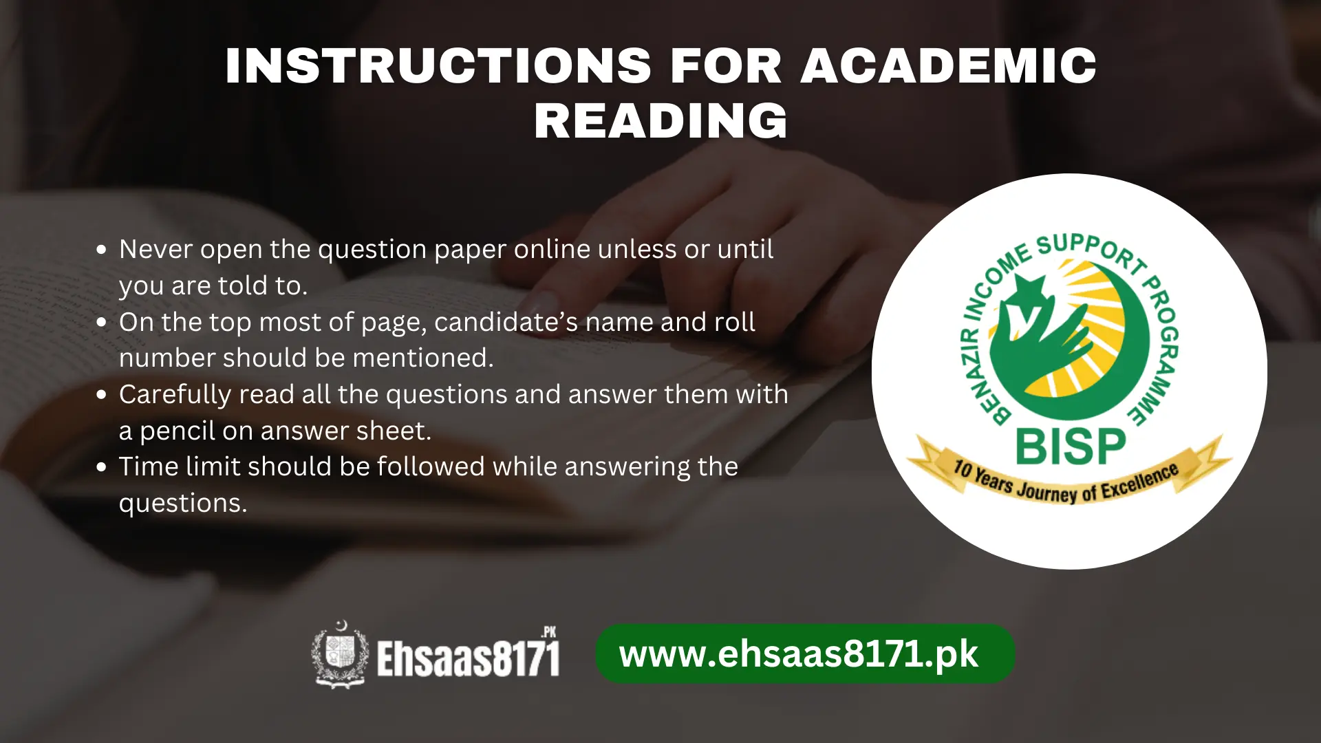 Instructions for Academic Reading