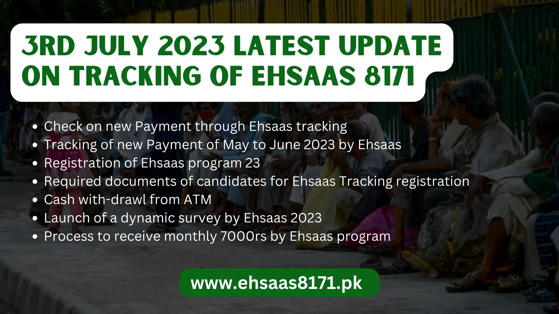 3rd July 2024 latest update on Tracking of Ehsaas 8171