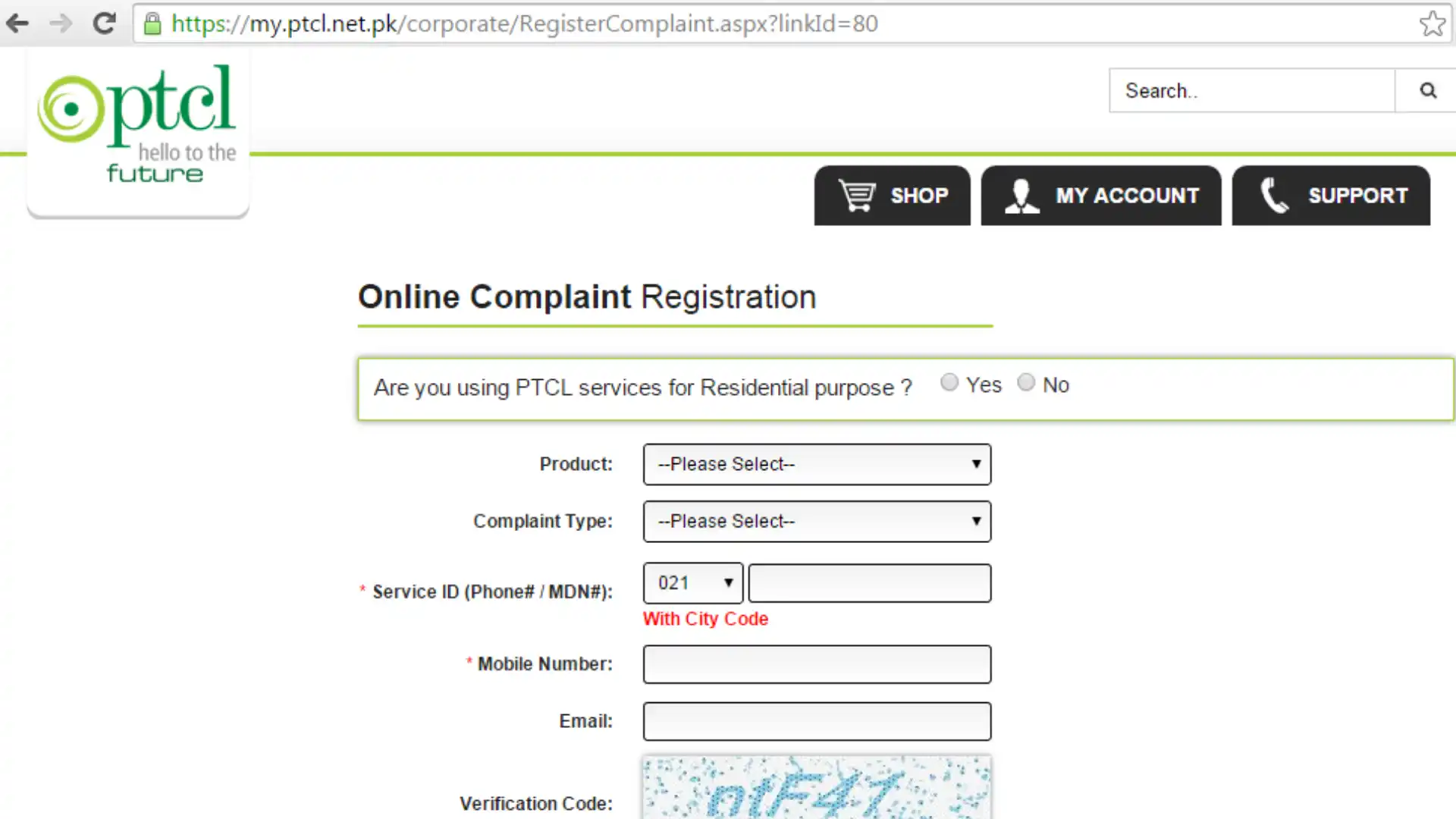 Complaints regarding PTCL Bills
