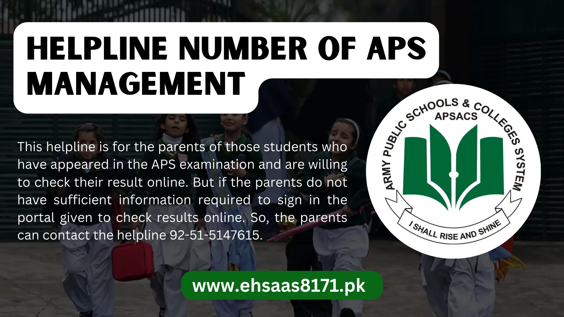 Helpline number of APS Management