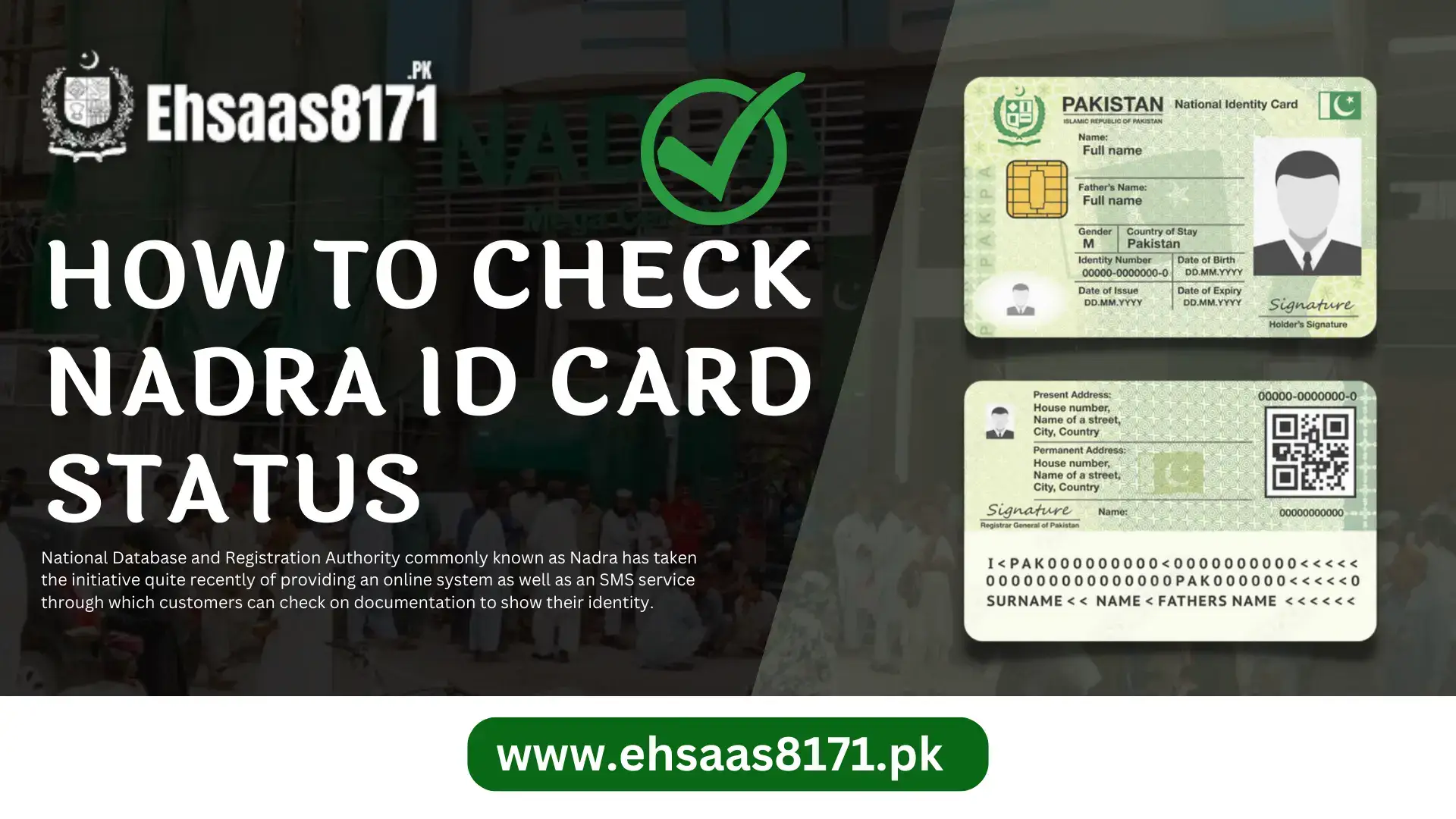 How to check NADRA ID Card Status