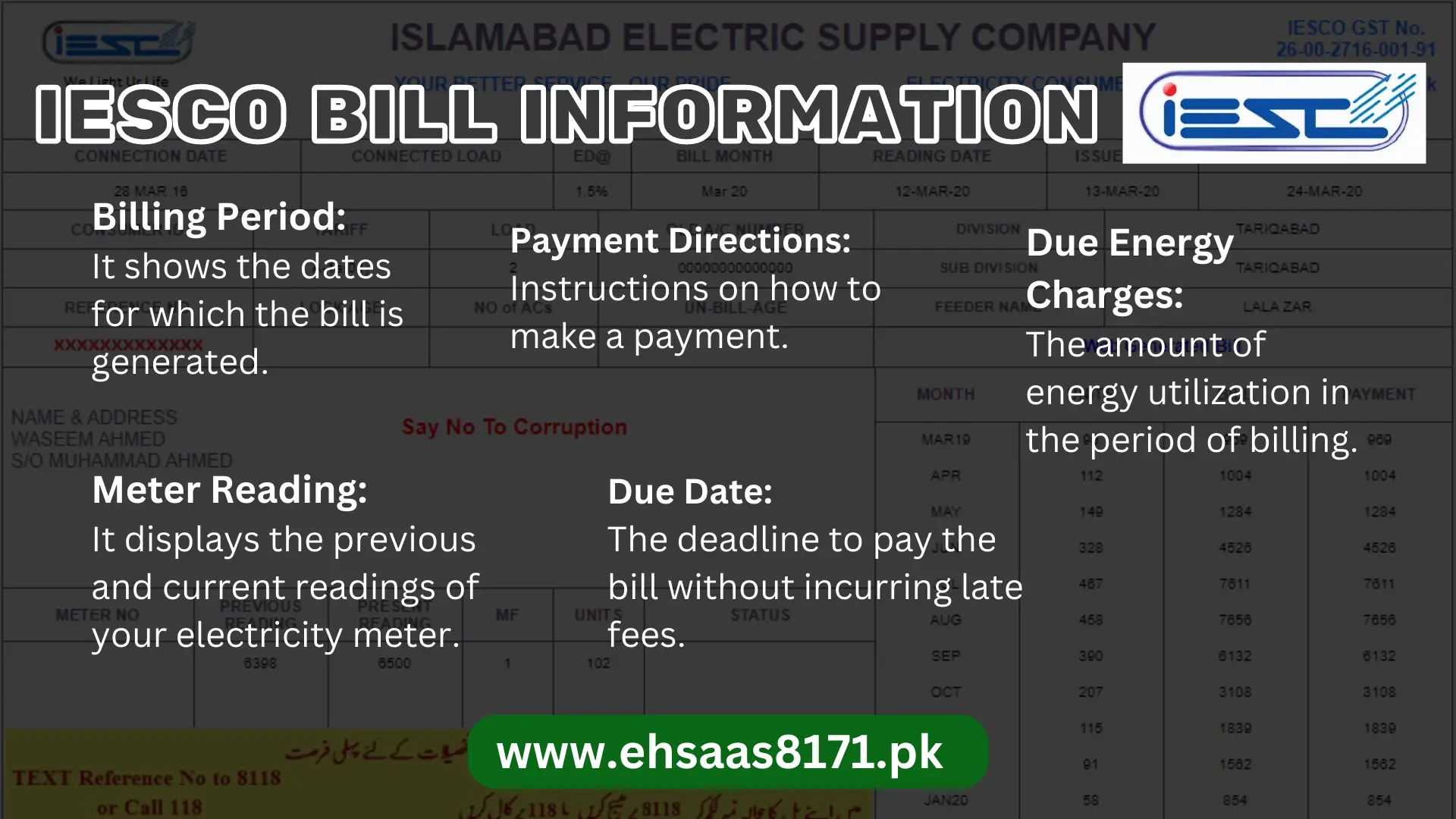 IESCO Bill Information