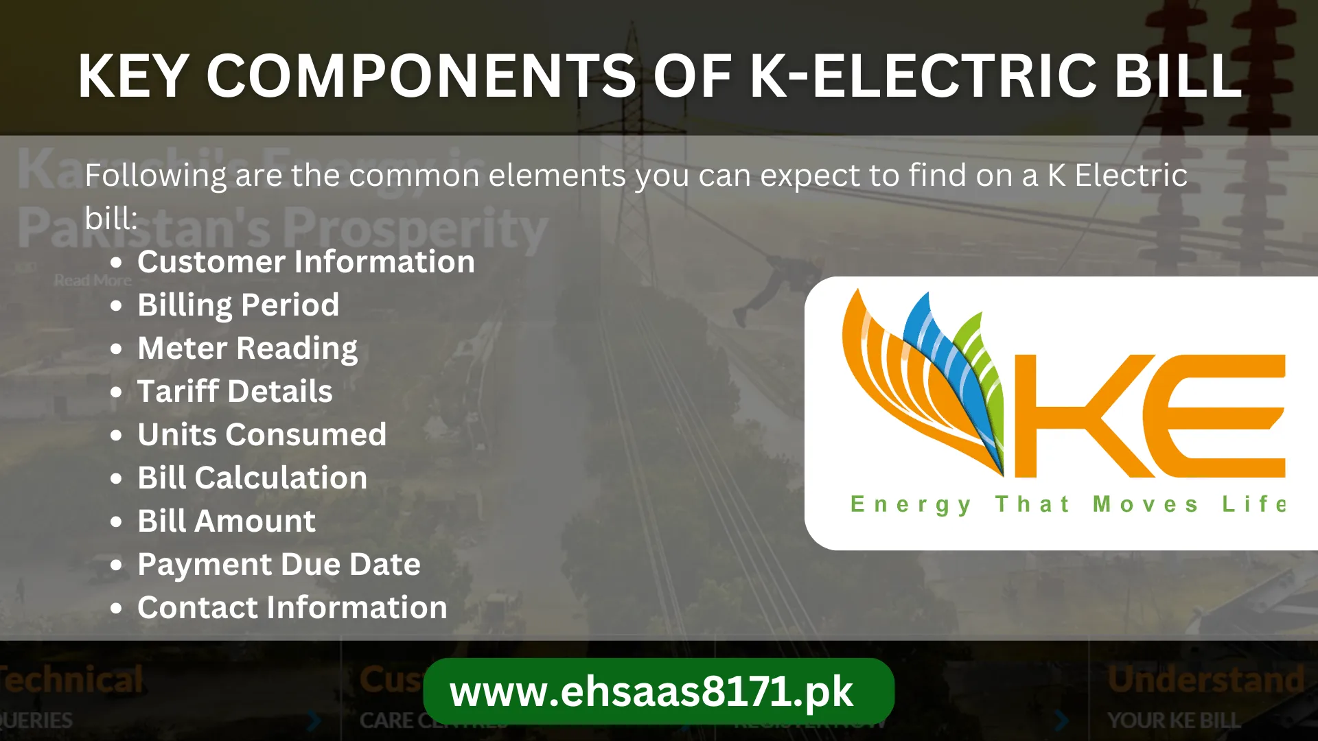 Key Components of K-Electric Bill