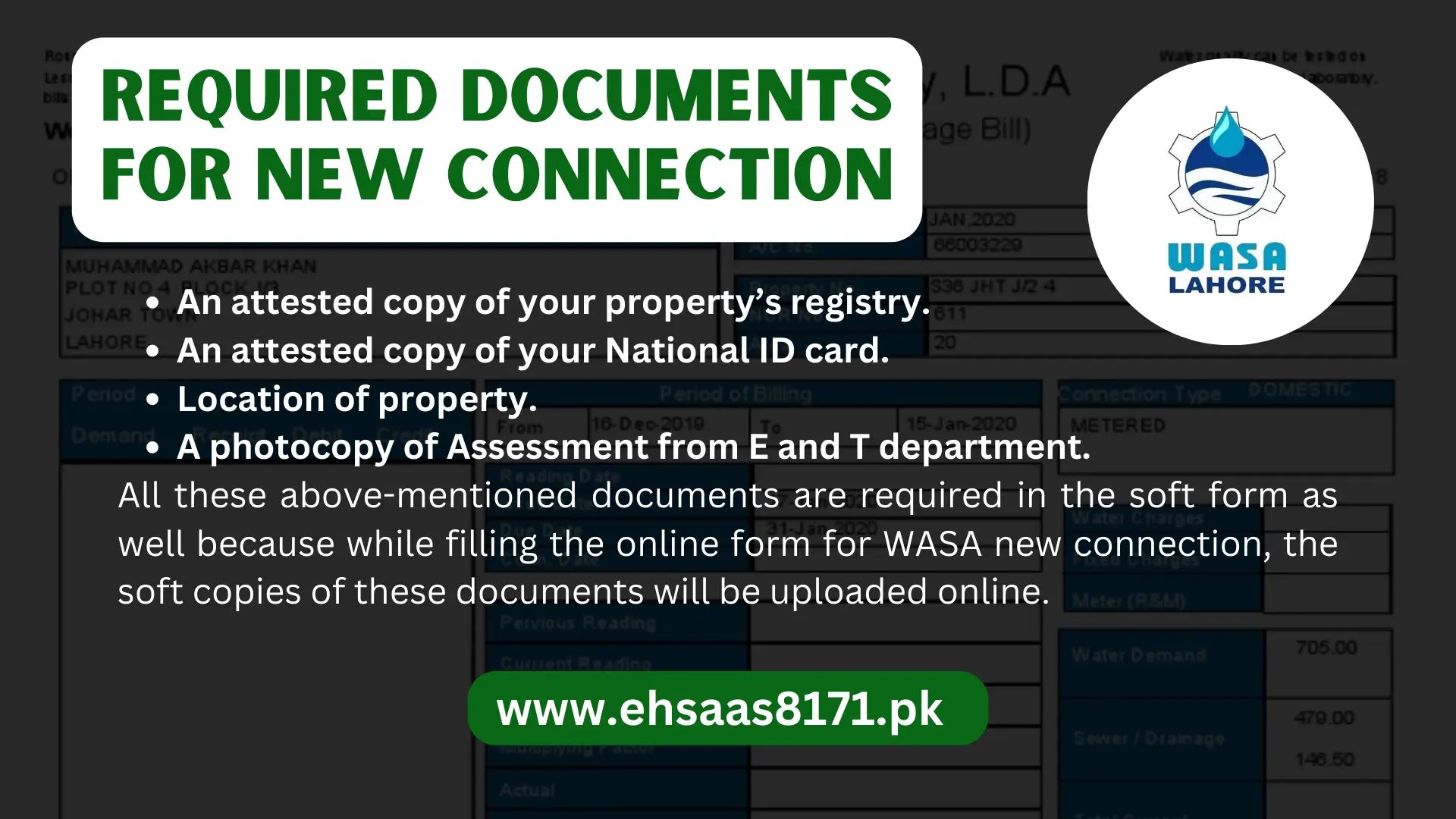 Required Documents for New Connection