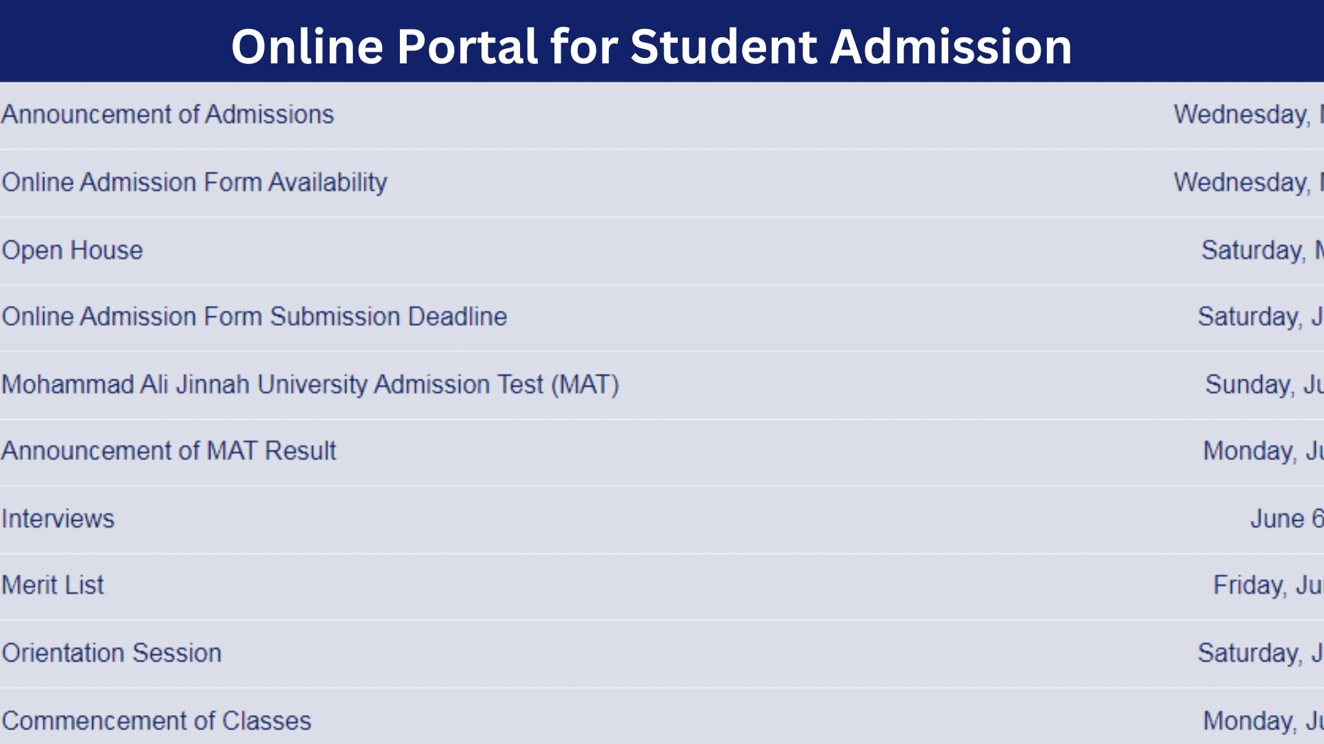 Online Portal for Student Admission