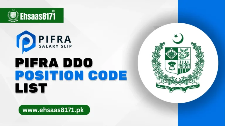 PIFRA DDO Position Code List 2024 – New Update