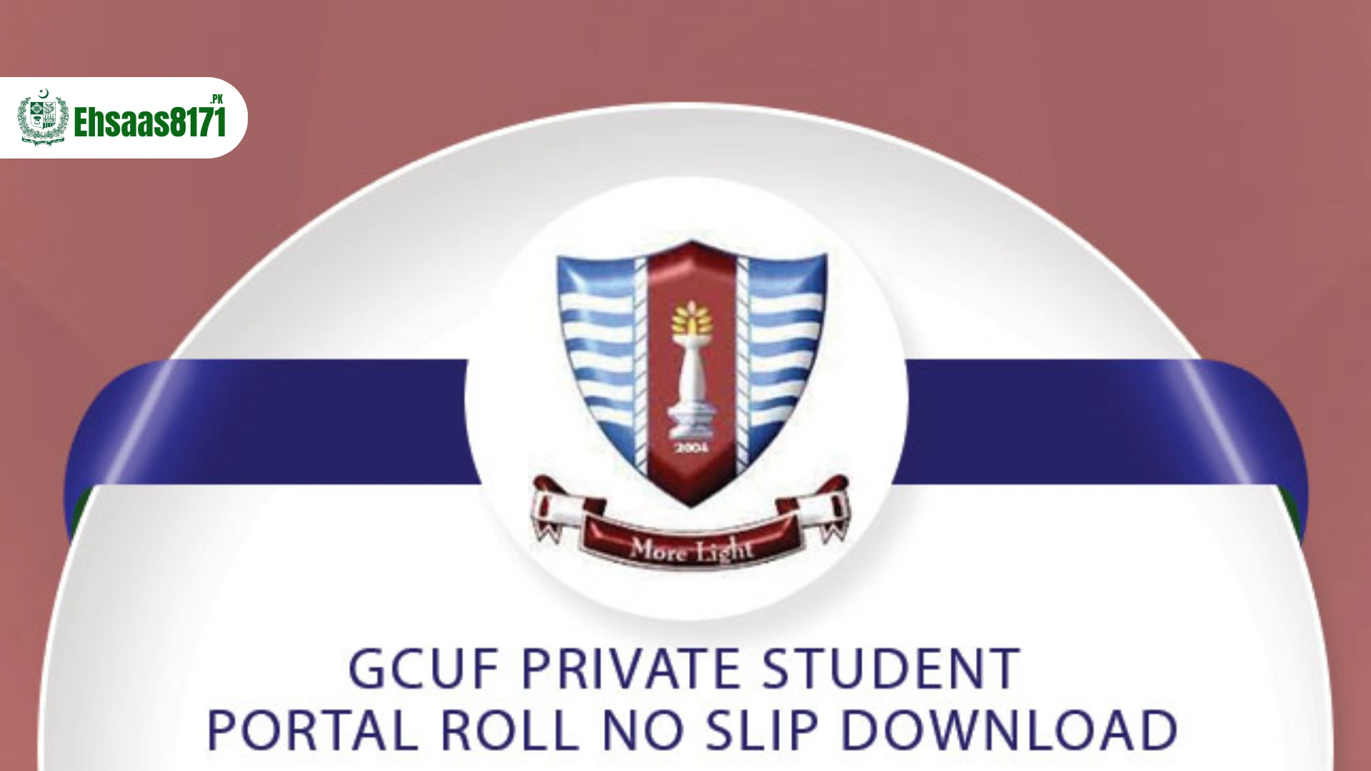 Roll No. Slip of Private Student Portal of GCUF
