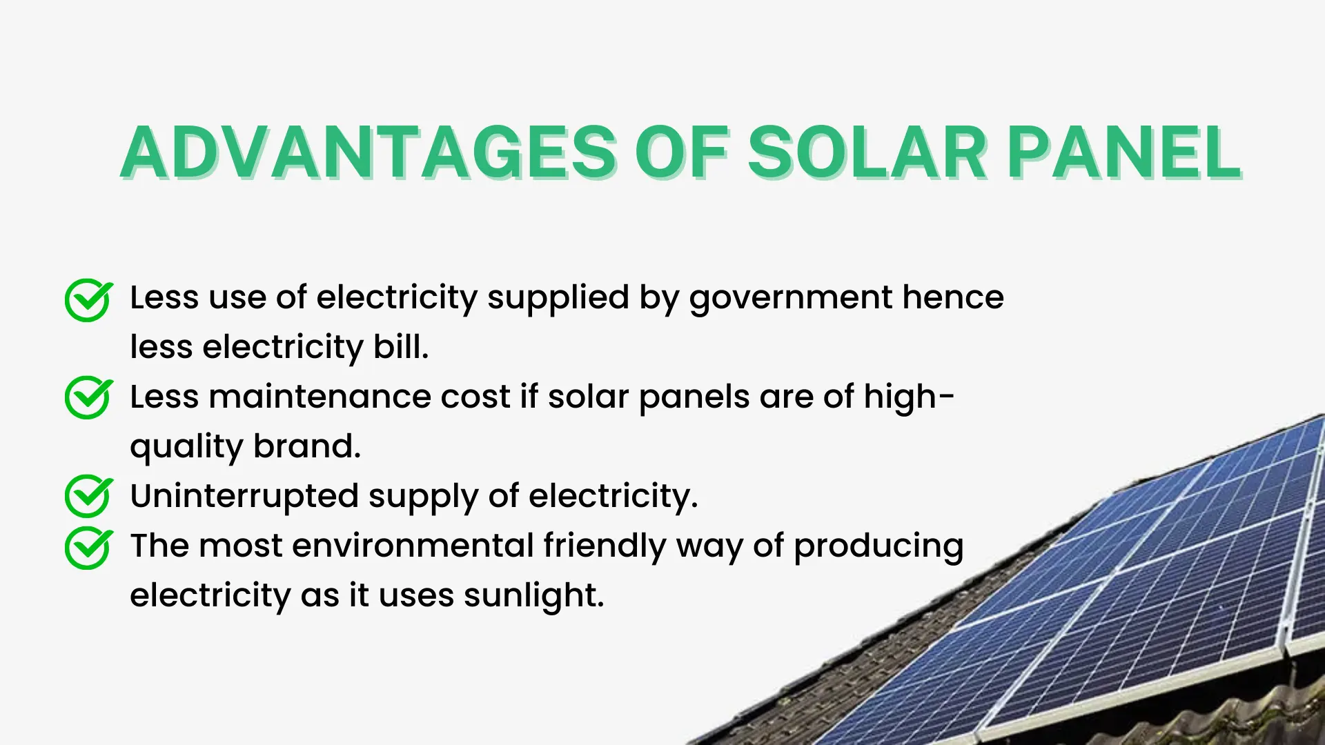 Advantages of Solar Panel